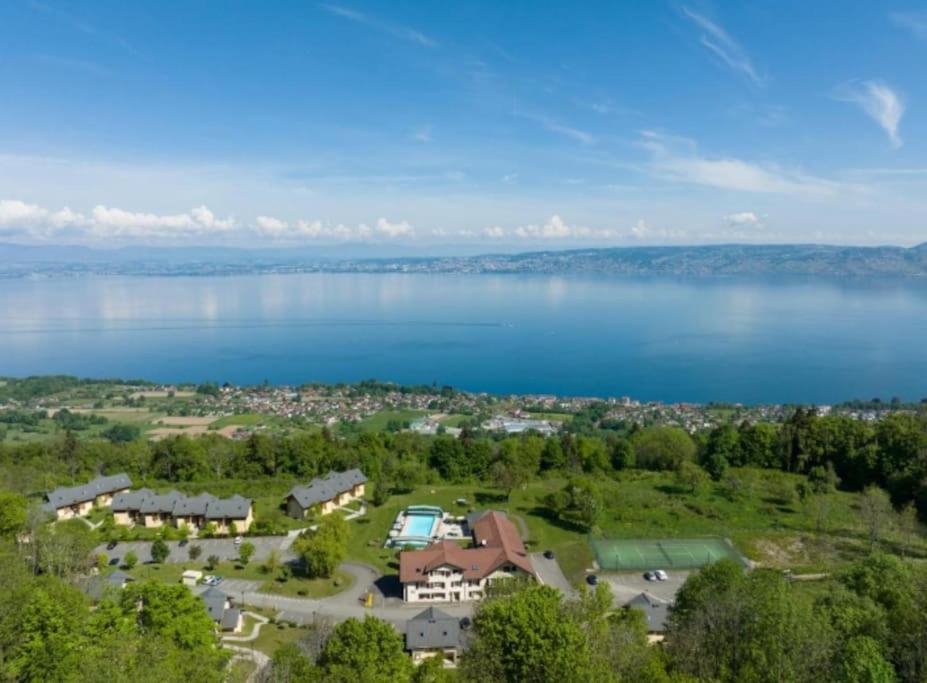 Vue Lac Leman & Piscine - Parking Free - Confort Appart 6 Pers Lugrin Ngoại thất bức ảnh