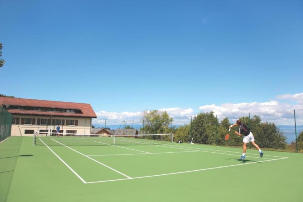 Vue Lac Leman & Piscine - Parking Free - Confort Appart 6 Pers Lugrin Ngoại thất bức ảnh